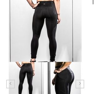 EUC Unbroken Designs M Black Boss Babe Leggings